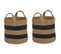 Lot De 2 Paniers Beige Et Noir 34 Cm Gerede