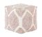 Pouf En Coton Beige Et Rose 40 X 40 Cm Rojhan