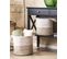 Lot De 2 Paniers En Coton Blanc Et Beige Pazha