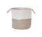 Lot De 2 Paniers En Coton Blanc Et Beige Pazha