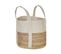 Panier En Jute Beige Et Blanc Sonipat