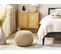 Pouf En Coton Beige 50 X 35 Cm Priene