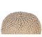 Pouf En Coton Beige 50 X 35 Cm Priene