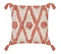 Lot De 2 Coussins Touffeté Coton Orange Hickory 45 X 45 Cm