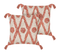 Lot De 2 Coussins Touffeté Coton Orange Hickory 45 X 45 Cm