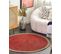 Tapis Rond En Jute D 120 Cm Rouge Et Beige Menemen