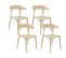 Lot De 4 Chaises De Salle à Manger Beige Gubbio