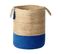 Lot De 2 Paniers En Jute Beige Et Bleu Marine Gajar