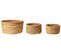 Lot De 3 Paniers En Jute Naturel Et Beige Ranwal