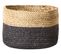 Lot De 3 Paniers En Jute Naturel Et Noir Jabar