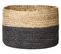 Lot De 3 Paniers En Jute Naturel Et Noir Jabar