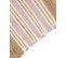 Tapis En Jute 160 X 230 Cm Beige Et Rose Pastel Mirza