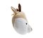 Décoration Murale En Peluche Beige Tête De Cerf 23 X 30 Cm Bambi