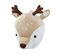 Décoration Murale En Peluche Beige Tête De Cerf 23 X 30 Cm Bambi