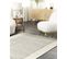 Tapis En Laine Beige Et Noir 140 X 200 Cm Divarli