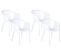 Lot De 4 Chaises De Jardin Blanc Napoli