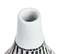 Terre Cuite Vase Décoratif 50 Cm Blanc Noir Ombilin