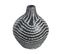 Terre Cuite Vase Décoratif 35 Cm Noir Blanc Kualu