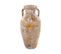 Terre Cuite Vase Décoratif 52 Cm Orange Blanc Feraj