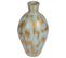 Terre Cuite Vase Décoratif 45 Cm Bleu Dikaja