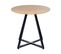 Table D'appoint Teinte Bois Clair Et Noir Atoka