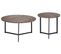 Lot De 2 Tables Basses Tente Bois Sombre Et Noir Tippo