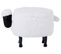 Pouf Animal En Tissu Blanc Avec Coffre Sheep