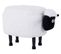 Pouf Animal En Tissu Blanc Avec Coffre Sheep