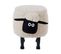 Pouf Animal En Tissu Beige Avec Coffre Sheep