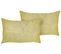 Lot De 2 Coussins Vert Olive Millet 47 X 27 Cm