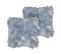 Lot De 2 Coussins En Fausse Fourrure Bleue 45 X 45 Cm Lubha