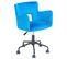 Chaise De Bureau Velours Bleu Sanilac