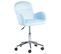 Chaise De Bureau Velours Bleu Clair Priddy