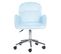 Chaise De Bureau Velours Bleu Clair Priddy