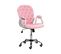 Chaise De Bureau Pivotante En Pu Avec Cristaux Rose Princess