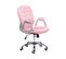 Chaise De Bureau Pivotante En Pu Avec Cristaux Rose Princess