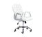 Chaise De Bureau Pivotante En Pu Avec Cristaux Blanc Princess