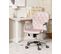 Chaise De Bureau Velours Rose Princess