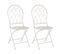 Lot De 2 Chaises De Jardin Blanc Cassé Stiffe