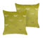 Lot De 2 Coussins Velours Vert Clair Yuzuri 45 X 45 Cm