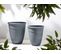 Lot De 2 Pot De Fleurs D 50 Cm Gris Katalima