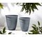 Lot De 2 Pot De Fleurs D 43 Cm Gris Katalima