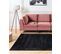 Tapis En Fausse Fourrure De Lapin Noir 160 X 230 Cm Mirpur