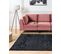 Tapis En Fausse Fourrure De Lapin Noir 160 X 230 Cm Thatta