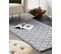 Tapis En Fausse Fourrure De Lapin Gris 80 X 150 Cm Gharo