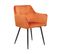 Chaise De Salle à Manger Set De 2 Velours Orange Jasmin