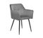 Chaise De Salle à Manger Set De 2 Velours Gris Foncé Jasmin