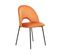 Chaise De Salle à Manger Set De 2 Velours Orange Covelo