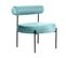 Velours Fauteuil Turquoise Alpha