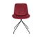 Chaise De Salle à Manger Set De 2 Velours Rouge Foncé Navasota